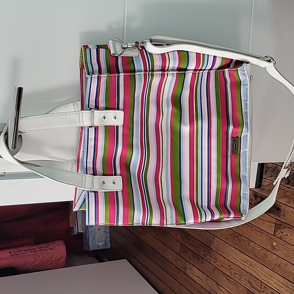 Tara Boone tote bag white/colors striped